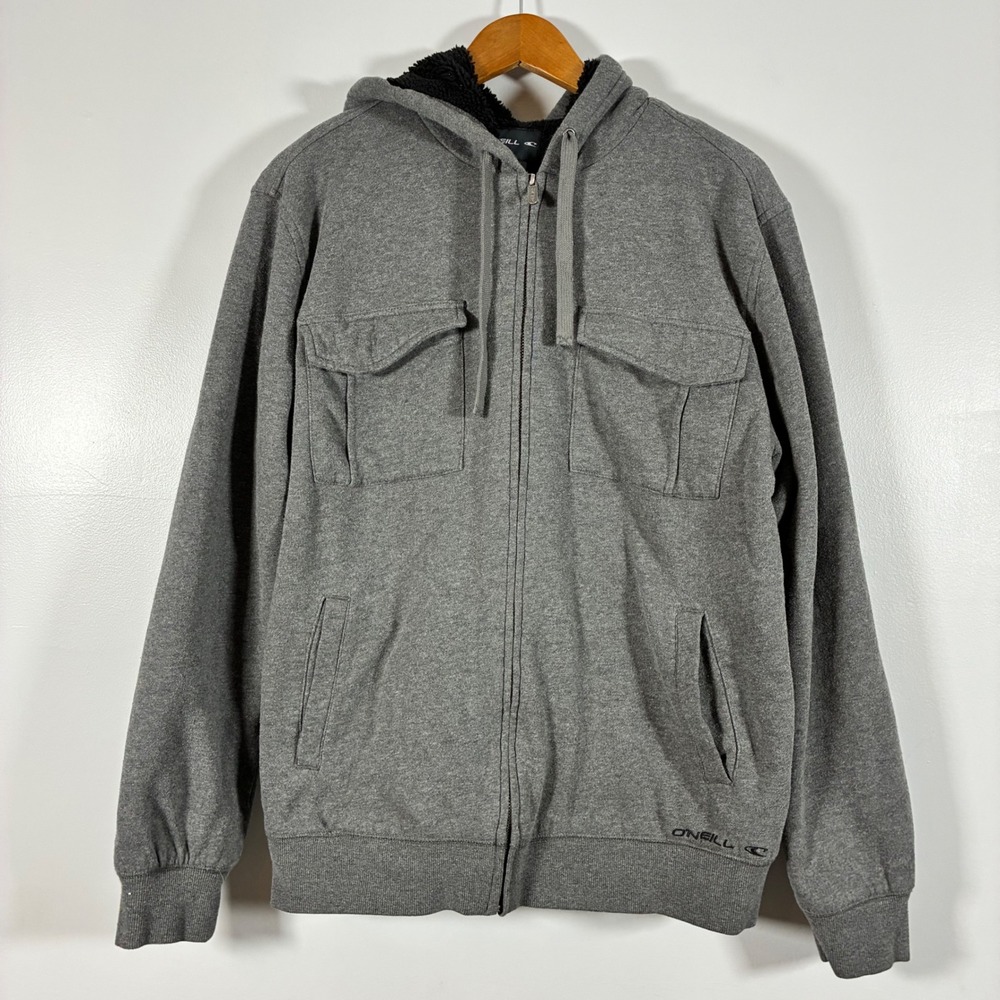 O'Neill Hoodie Jacket M Sherpa Lined Utility Winter Surf Style Skater Gorp Cozy